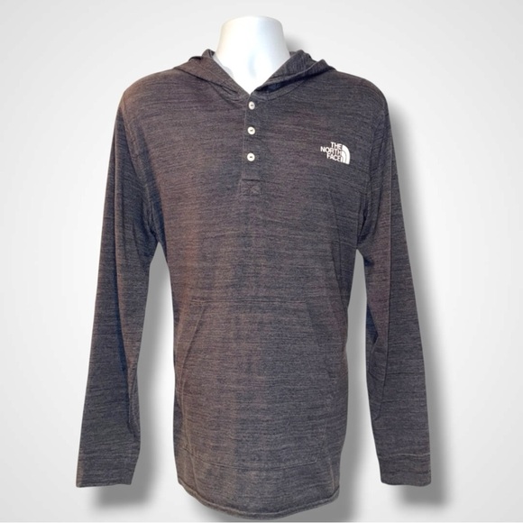 The North Face Men’s Hoodie Lightweight Henley Pullover Gray Size L - Picture 3 of 14